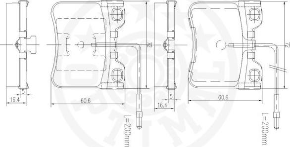 Optimal 9612 - Тормозные колодки, дисковые, комплект autospares.lv