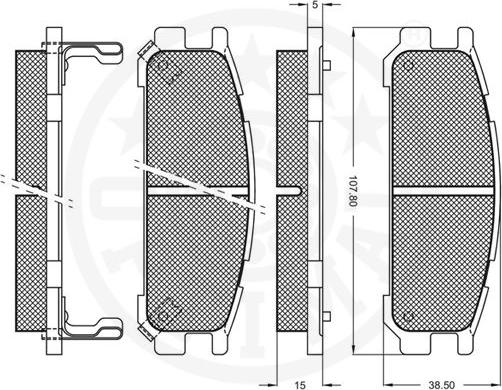 Optimal 9687 - Тормозные колодки, дисковые, комплект autospares.lv