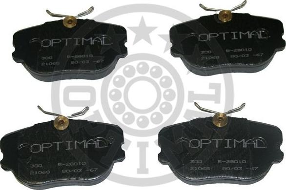 Optimal 9638 - Тормозные колодки, дисковые, комплект autospares.lv