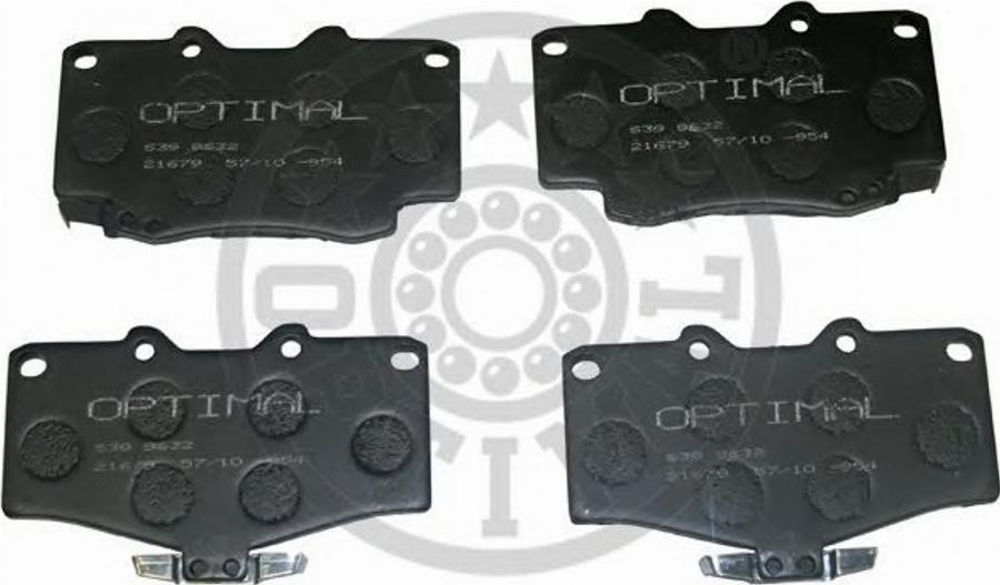 Optimal 9632 - Тормозные колодки, дисковые, комплект autospares.lv