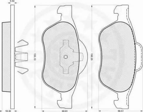 Optimal 96200 - Тормозные колодки, дисковые, комплект autospares.lv