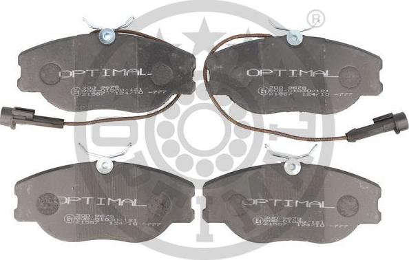 Optimal BP-09678 - Тормозные колодки, дисковые, комплект autospares.lv