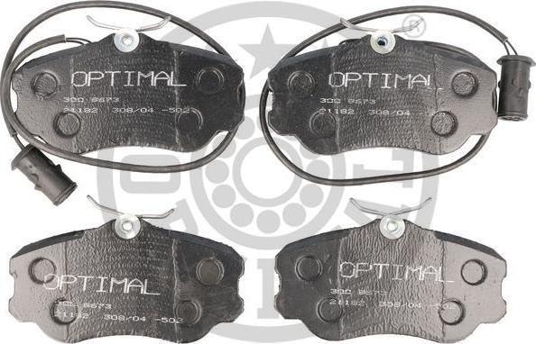 Optimal 9673 - Тормозные колодки, дисковые, комплект autospares.lv