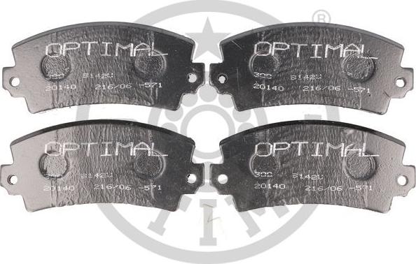 Optimal 9142V - Тормозные колодки, дисковые, комплект autospares.lv