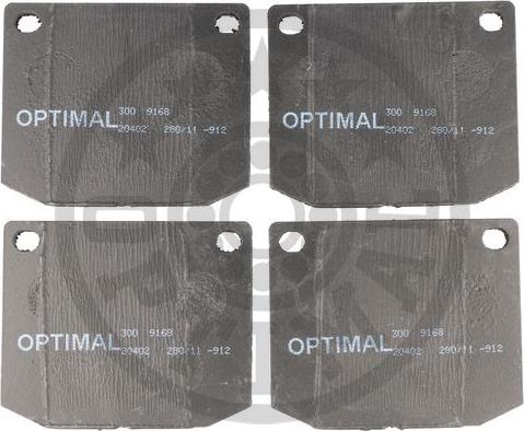 Optimal 9168 - Тормозные колодки, дисковые, комплект autospares.lv