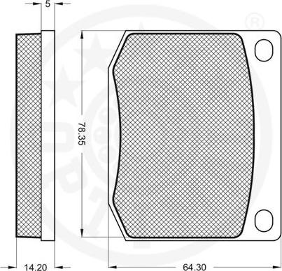 Optimal 9168 - Тормозные колодки, дисковые, комплект autospares.lv