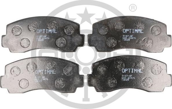 Optimal 9187 - Тормозные колодки, дисковые, комплект autospares.lv