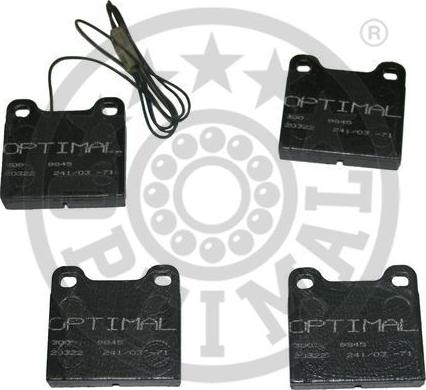 Optimal 9845 - Тормозные колодки, дисковые, комплект autospares.lv