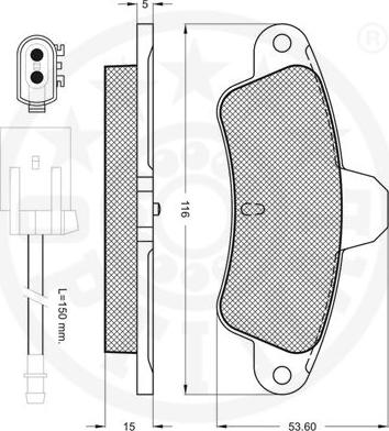 Optimal 9840 - Тормозные колодки, дисковые, комплект autospares.lv