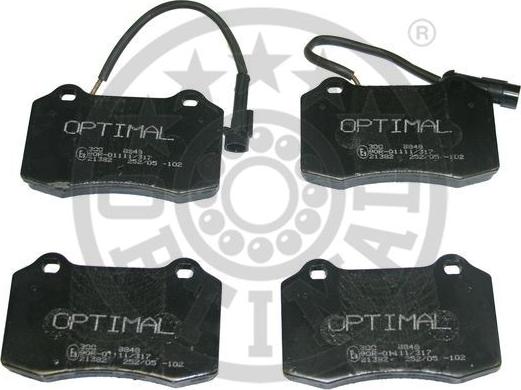 Optimal 9848 - Тормозные колодки, дисковые, комплект autospares.lv