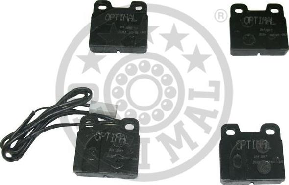 Optimal 9847 - Тормозные колодки, дисковые, комплект autospares.lv