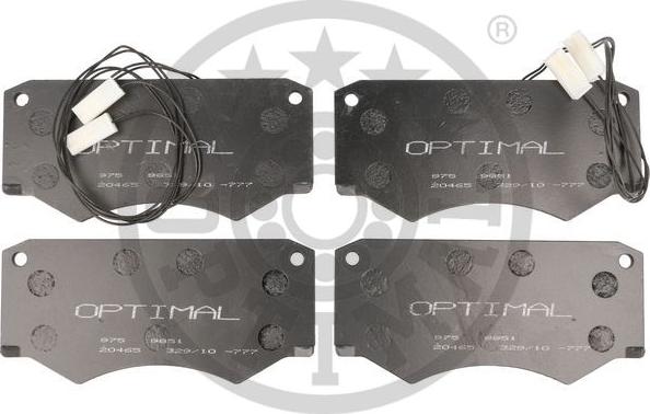 Optimal 9851 - Тормозные колодки, дисковые, комплект autospares.lv