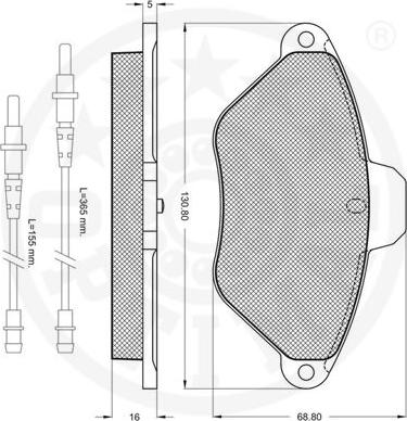 Optimal 9857 - Тормозные колодки, дисковые, комплект autospares.lv