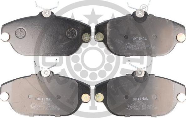 Optimal 9860 - Тормозные колодки, дисковые, комплект autospares.lv