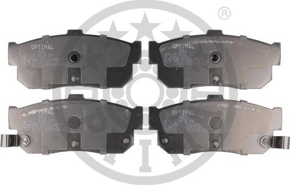 Optimal 9861 - Тормозные колодки, дисковые, комплект autospares.lv