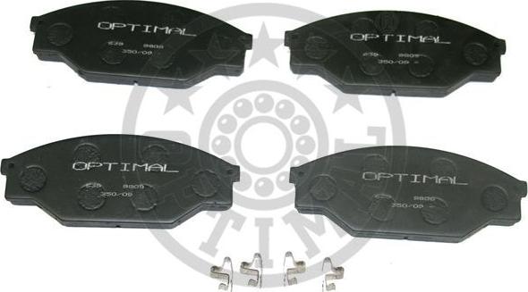 Optimal 9808 - Тормозные колодки, дисковые, комплект autospares.lv