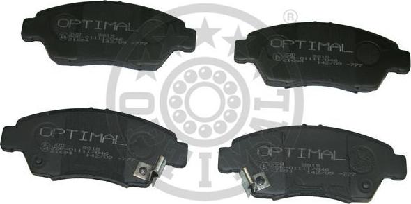 Optimal 9815 - Тормозные колодки, дисковые, комплект autospares.lv
