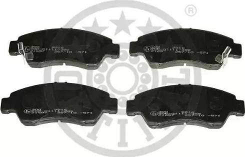 Optimal 9816 - Тормозные колодки, дисковые, комплект autospares.lv