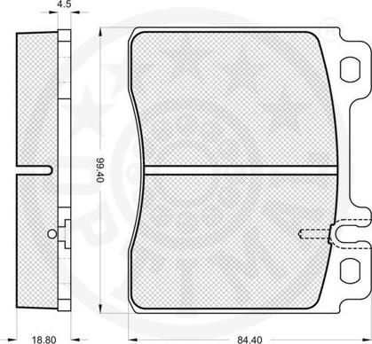 Optimal 9817 - Тормозные колодки, дисковые, комплект autospares.lv