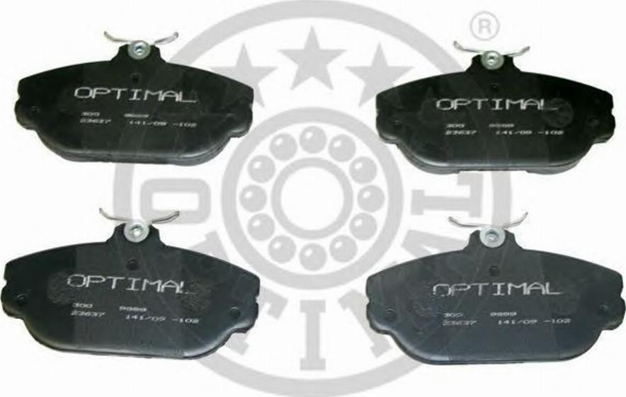 Optimal 9889 - Тормозные колодки, дисковые, комплект autospares.lv