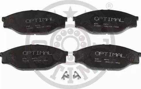 Optimal 9874 - Тормозные колодки, дисковые, комплект autospares.lv