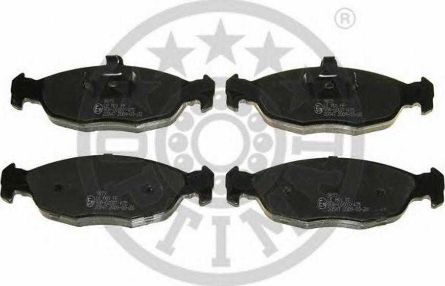 Optimal 9873 - Тормозные колодки, дисковые, комплект autospares.lv