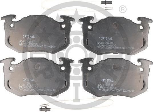 Optimal 9397 - Тормозные колодки, дисковые, комплект autospares.lv