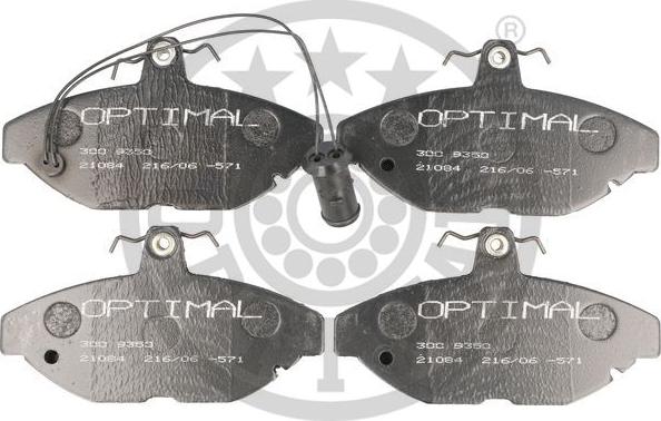 Optimal 9350 - Тормозные колодки, дисковые, комплект autospares.lv