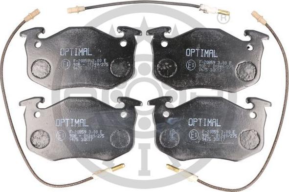Optimal BP-09352 - Тормозные колодки, дисковые, комплект autospares.lv