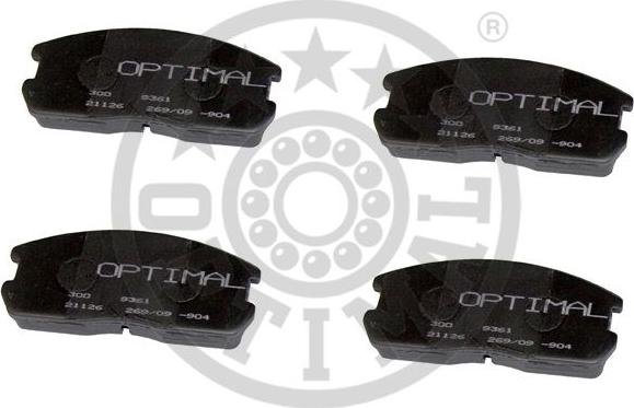 Optimal 9361 - Тормозные колодки, дисковые, комплект autospares.lv