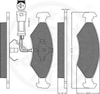 Optimal 9303 - Тормозные колодки, дисковые, комплект autospares.lv