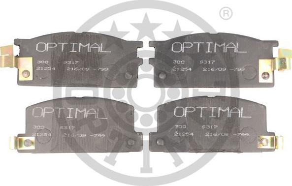 Optimal 9317 - Тормозные колодки, дисковые, комплект autospares.lv