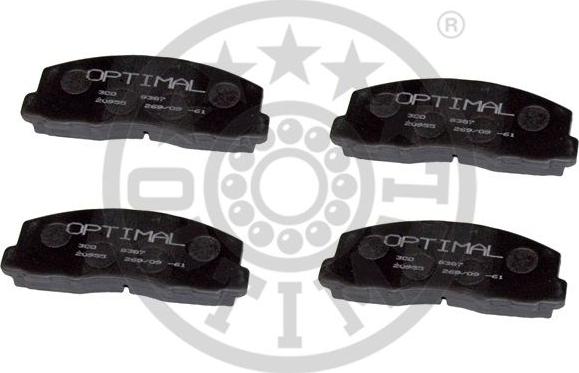 Optimal 9387 - Тормозные колодки, дисковые, комплект autospares.lv