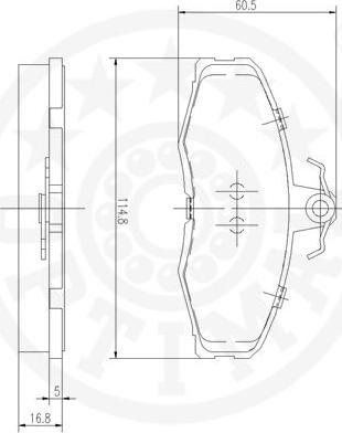 Optimal 9337 - Тормозные колодки, дисковые, комплект autospares.lv