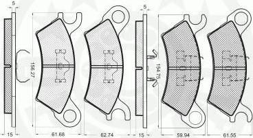 Optimal 9325 - Тормозные колодки, дисковые, комплект autospares.lv