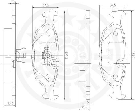 Optimal 9320 - Тормозные колодки, дисковые, комплект autospares.lv