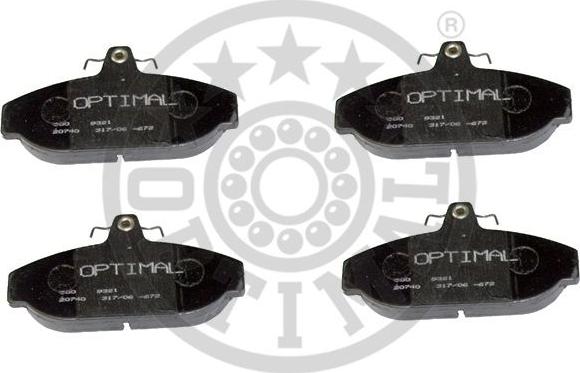 Optimal 9321 - Тормозные колодки, дисковые, комплект autospares.lv