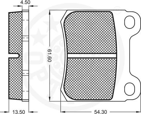 Optimal 9322 - Тормозные колодки, дисковые, комплект autospares.lv