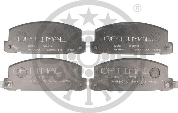 Optimal 9373 - Тормозные колодки, дисковые, комплект autospares.lv