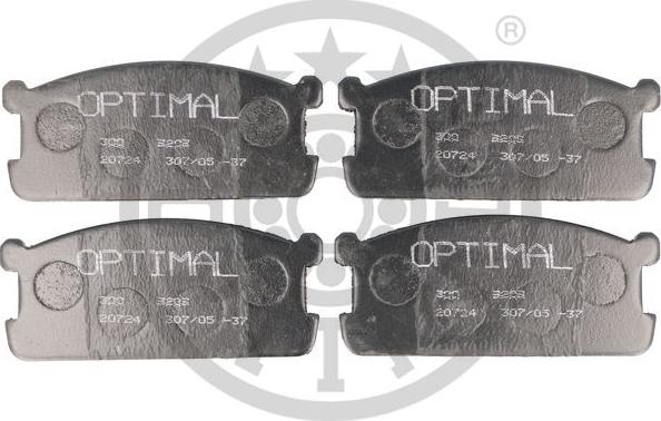 Optimal 9209 - Тормозные колодки, дисковые, комплект autospares.lv