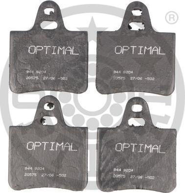 Optimal 9204 - Тормозные колодки, дисковые, комплект autospares.lv