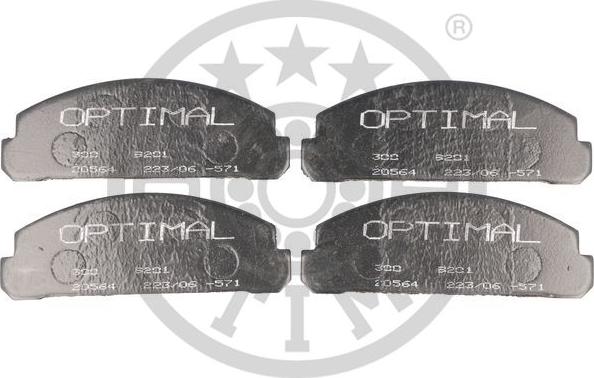 Optimal 9201 - Тормозные колодки, дисковые, комплект autospares.lv