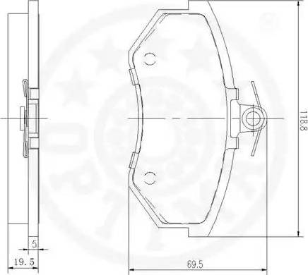 Optimal 9271 - Тормозные колодки, дисковые, комплект autospares.lv