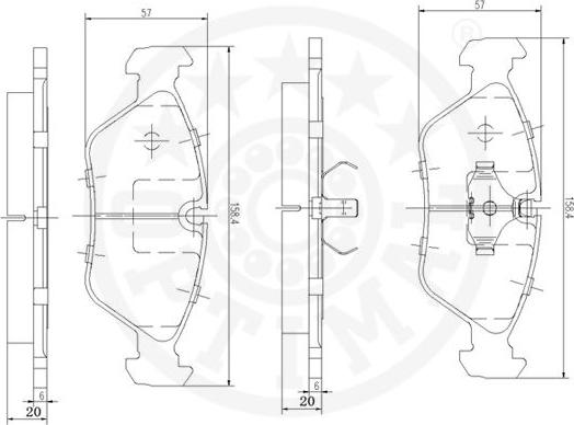 Optimal 9278 - Тормозные колодки, дисковые, комплект autospares.lv