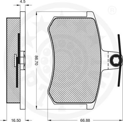 Optimal 9272 - Тормозные колодки, дисковые, комплект autospares.lv