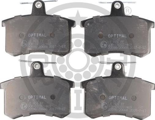 Optimal 9272 - Тормозные колодки, дисковые, комплект autospares.lv