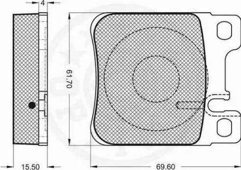 Optimal 9795 - Тормозные колодки, дисковые, комплект autospares.lv