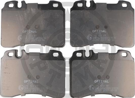 Optimal 9753 - Тормозные колодки, дисковые, комплект autospares.lv