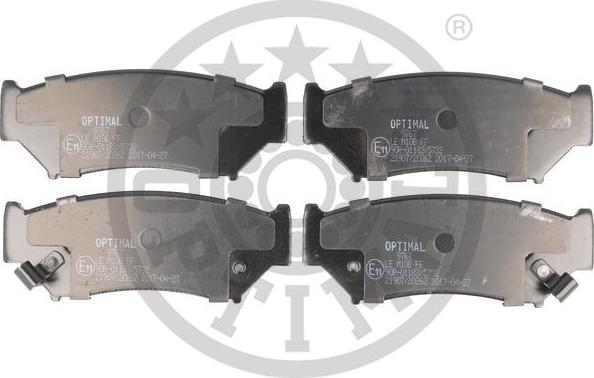 Optimal 9767 - Тормозные колодки, дисковые, комплект autospares.lv