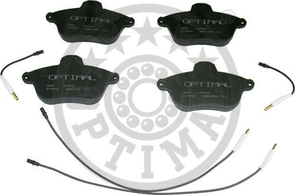 Optimal 9784 - Тормозные колодки, дисковые, комплект autospares.lv